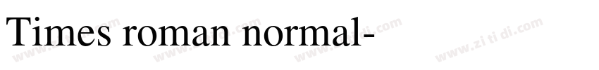 Times roman normal字体转换